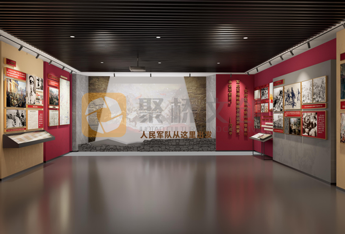 設(shè)計紅色主題展廳