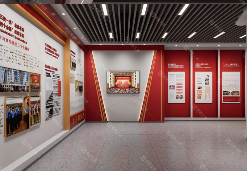 紅色展廳設計理念